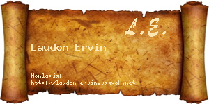 Laudon Ervin névjegykártya